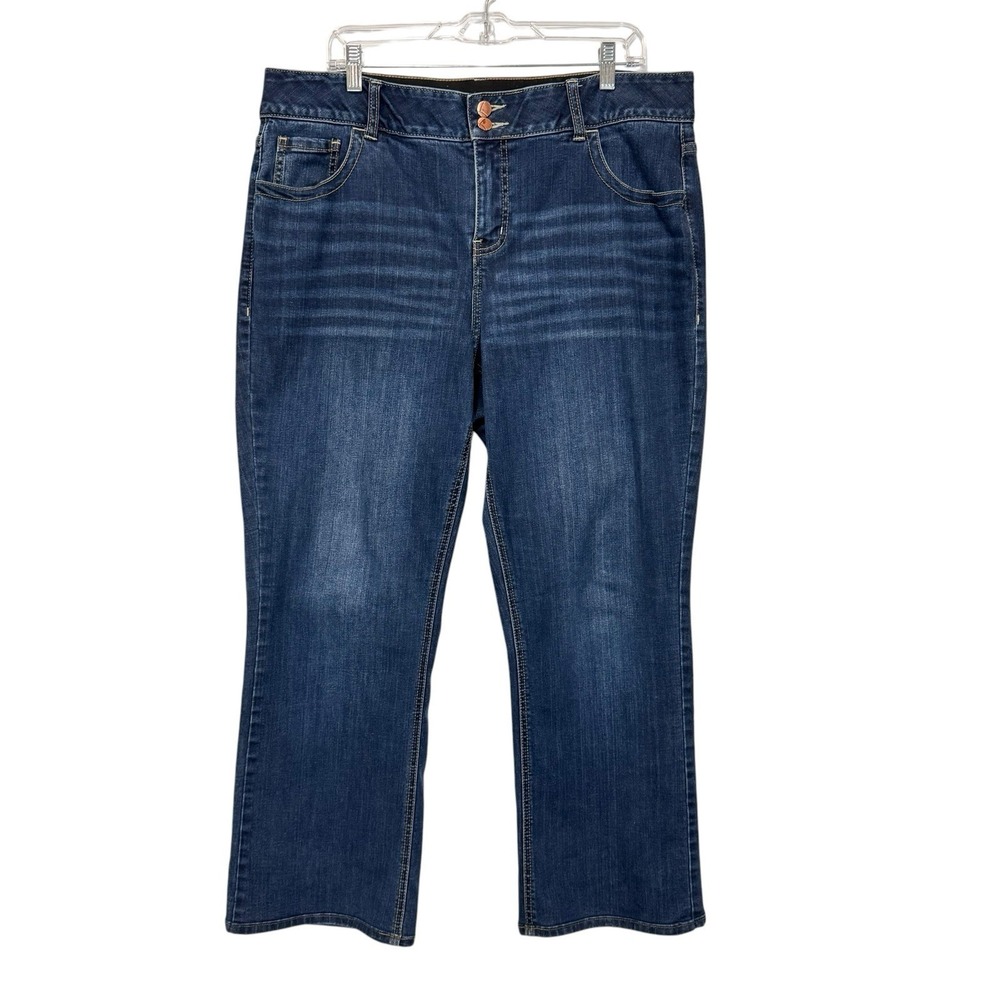 Lane Bryant Jeans Womens 16R Blue Bootcut Tighter Tummy Stretch Hemmed 27 Inseam